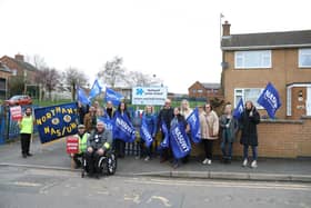 NASUWT members outside the gates of Rothwell Junior School on the first of their proposed strike days/National World