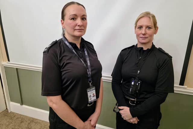 Sgt Leigh Goodwin and Inspector Ruth Maher from Northamptonshire Police/National World