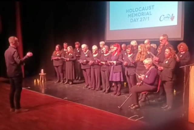 Chordless Corby at the Holocaust memorial evening