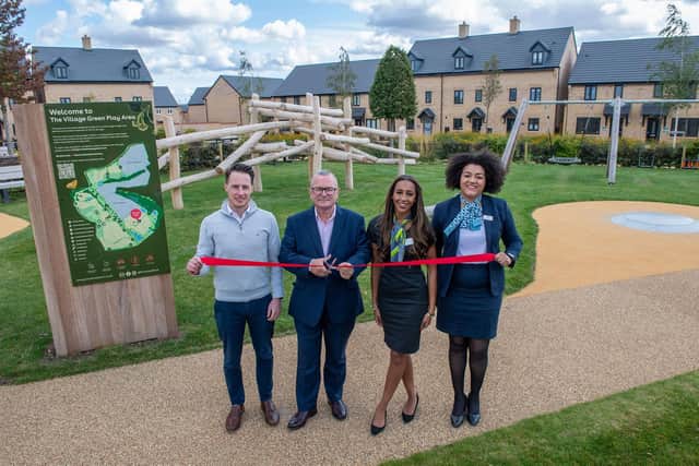 BN - 13092024-2 - (L-R) Mark Redding, Lee Barron MP, Myah and Olivia, cutting the ribbon