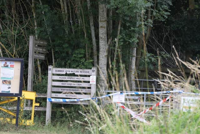 Summer Leys Nature Reserve was cordoned off by police after a body was found in the water