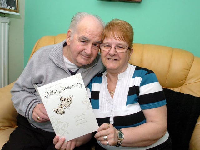 Neville and Beryl Pryce from Corby celebrating 50 years of marriage in December 2011