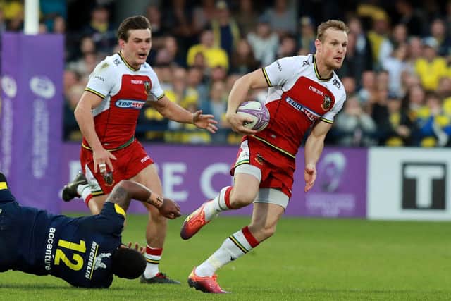 George Furbank and Rory Hutchinson in action against Clermont Auvergne in March 2019 (photo by David Rogers/Getty Images)