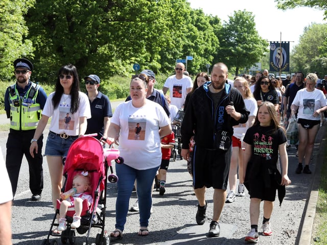 Members of the community joined together in solidarity against knife crime