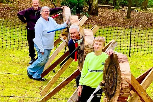 Axe-throwing at Stanwick Lakes