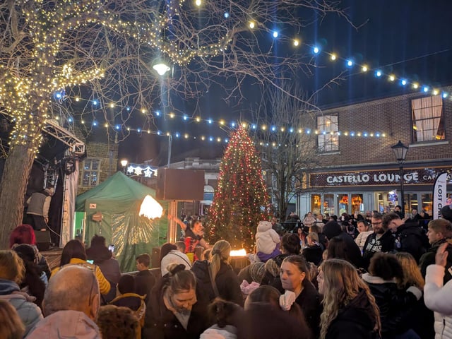 All smiles as Wellingborough officially welcomes the festive season with the annual Christmas lights switch-on