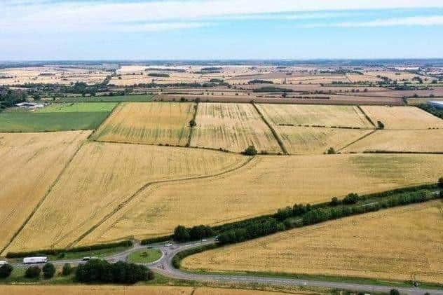 The fields that are subject to a planning application