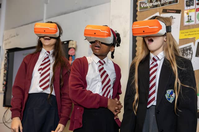 Children get to experience VR headsets in their learning to further enhance the outcomes