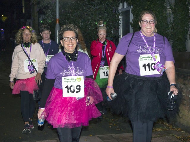Participants in the Sparkle Walk for Cransley Hospice in Kettering/Glyn Dobbs