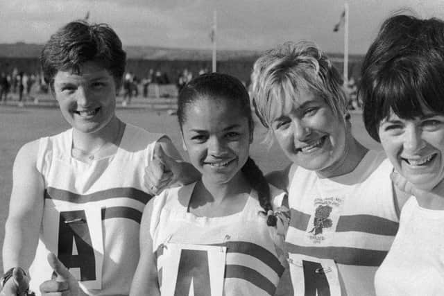 Anita (second from left) with her sprint relay team mates