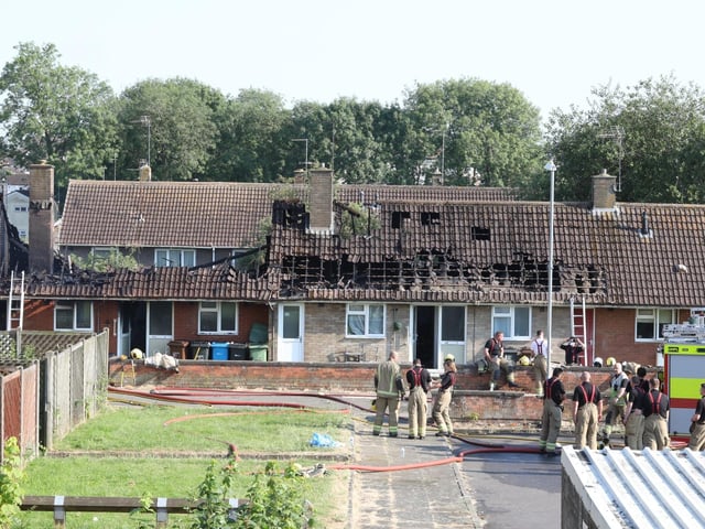 Emergency services on site at the house fire in Harrogate Court, Corby/National World