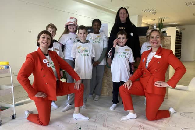 Kids Business is a touring public art work built with local children via a series of creative workshops