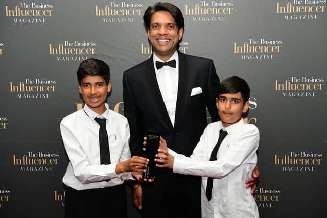 Amarjit with his children Jai and Aaron