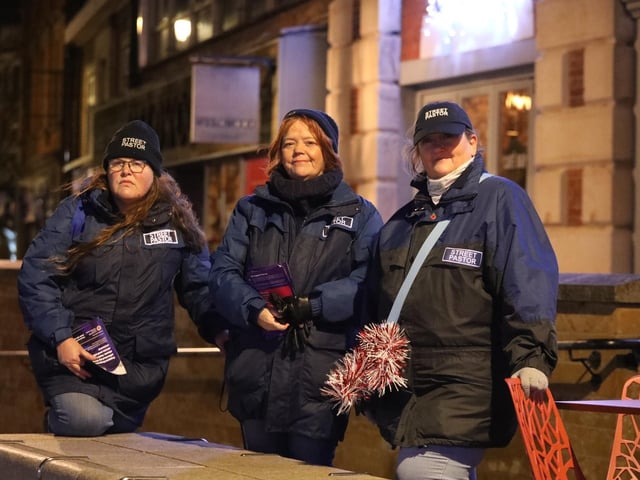 Reclaim the night march against domestic violence Kettering:women's march Kettering