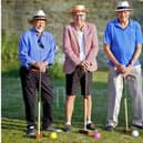 Four teams of four players took part in a croquet competition on Chichele College lawn
From the left: Terry Webbley (Tourism team), Ron Johnson (Chichele Management), John Akers (Tourism team) and Sue Lander (Chichele Management).
