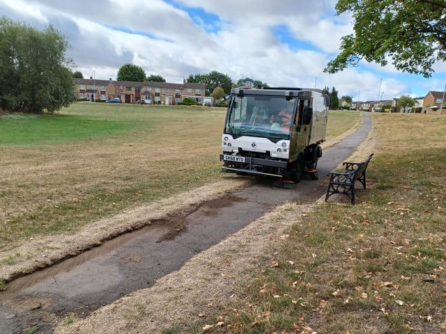 NNC's street cleaning team in action on the Queensway