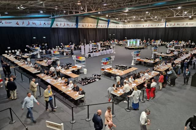 Candidates are arriving at Kettering Leisure Village the the count
