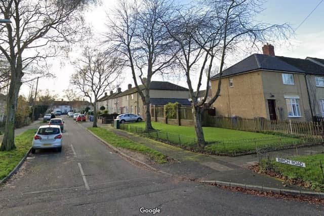Detectives are investigating a brutal attack on a man in Birch Road, Kettering, on Saturday lunctime