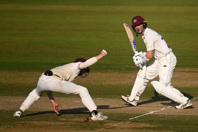 Will Young in action for Northants in their current Championship clash with Somerset
