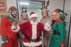 Santa and his festive helpers at Glamis Hall in Wellingborough