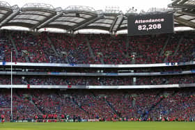 A then world record club game crowd of 82,208 attended the match between Leinster and Munster at Croke Park on May 2, 2009 (AFP PHOTO/Peter Muhly)