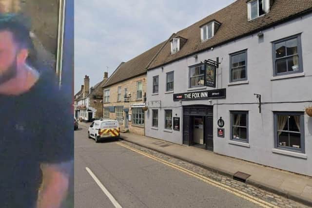 The incident happened at the Fox Inn in Thrapston's High Street