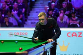 Kettering's Kyren Wilson in action during his first-round win over Matthew Selt at the Cazoo UK Championship. Picture courtesy of World Snooker