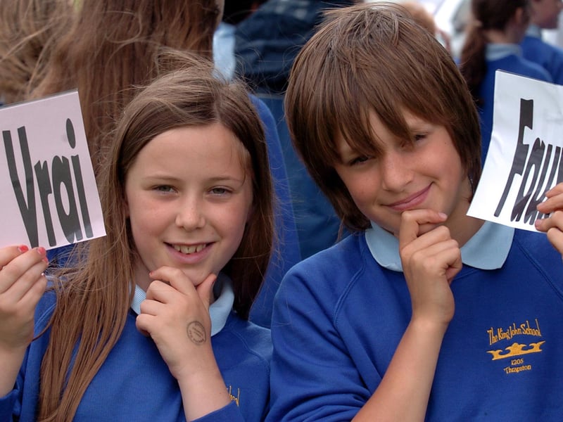 True or False - Shannon Green, 11, and Bruce McWilliam, 11 from King John School, Thrapston