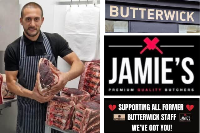 Jamie Cooper, owner of Jamie's Quality Butchers in Kettering is offering a free food parcel to former Butterwick employees/Jamie Cooper
