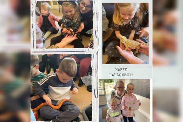 Rushden children had the chance to interact with interesting animals on October 27