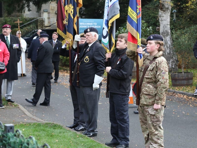 Corby RBL Remembrance Sunday parade and service at Corby War Memorial/