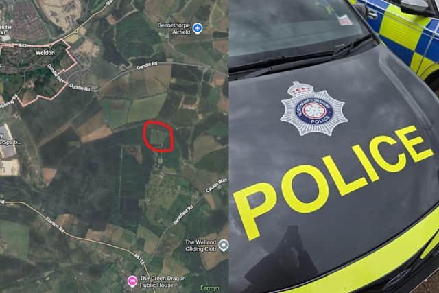 The location of the illegal rave near Weldon/Google/IMG
