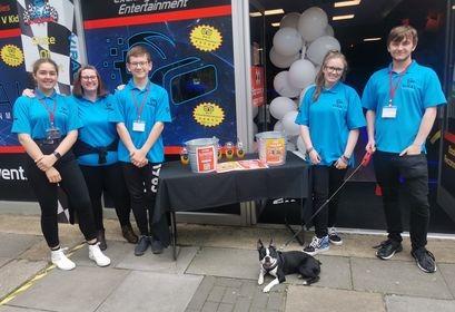 The team at Viral entertainments have raised £330 after giving up their time for free to offer sessions in return for donations