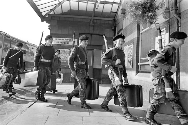 Cadets got off to camp 1979 leaving from Kettering Station