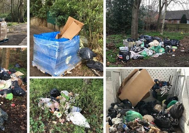 West Northants Council provided these pictures of the fly-tipping offences