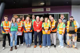 Pride in Place Corby team with the Mayor of Corby Cllr Steve O'Brien/IMG