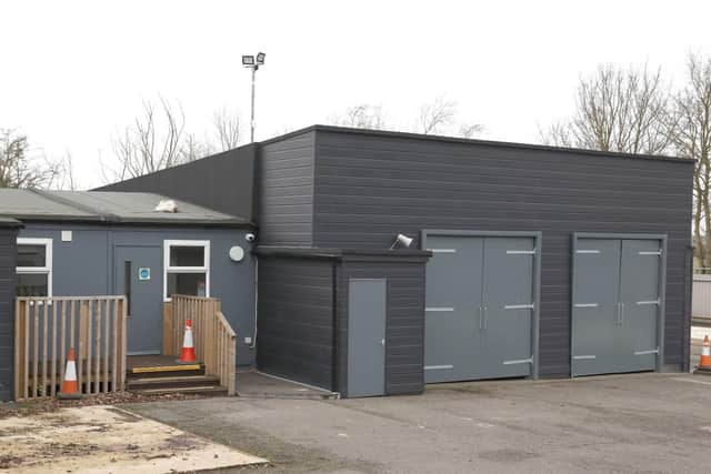 Wollaston, temporary mortuary, The Leys,