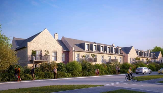 CGI image of proposed Oundle retirement complex with 42 apartments.
