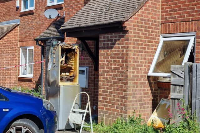 Crews were called to a house fire in Mill Close, Raunds today