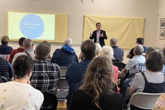 Tom Pursglove MP addresses Weldon residents