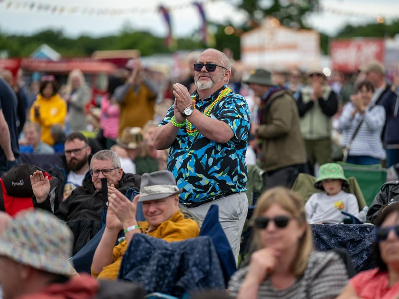 Fans watching acts perform at Let's Rock Northampton at Delapré Park on Saturday, June 15, 2024. Photo by David Jackson.