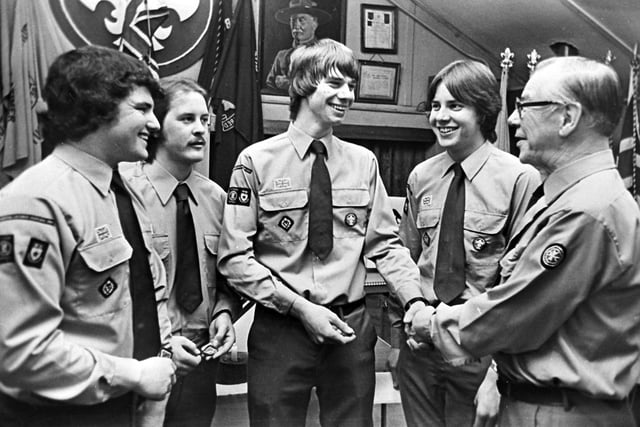 Scout awards in Burton Latimer 1980