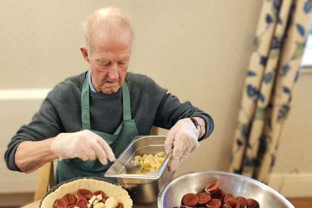 Celebrating 'British Pie Week' at Elm Bank Care Home in Kettering.