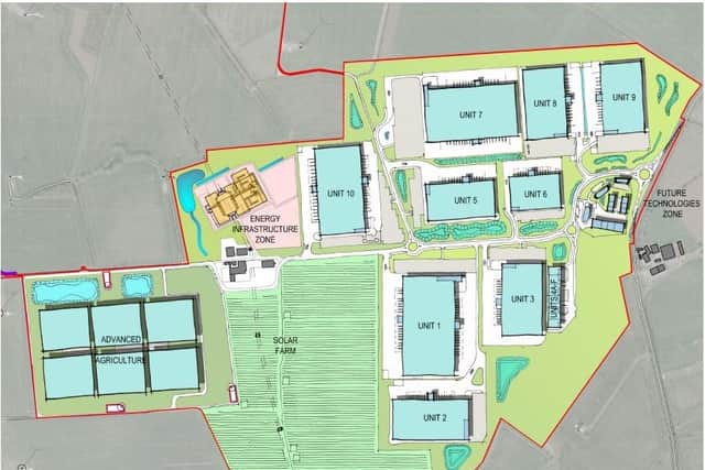 Kettering Energy Park plans of First Renewable Developments' proposed site on Burton Wold/ First Renewable Developments