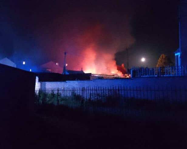 The fire could be seen across the area