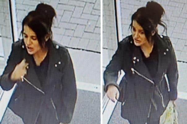 The CCTV picture issued by Northants Police from Superdrug in Corby/Northants Police