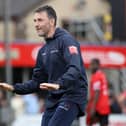 Simon Hollyhead enjoys the Poppies' win over Bishop's Stortford (Picture: Peter Short)