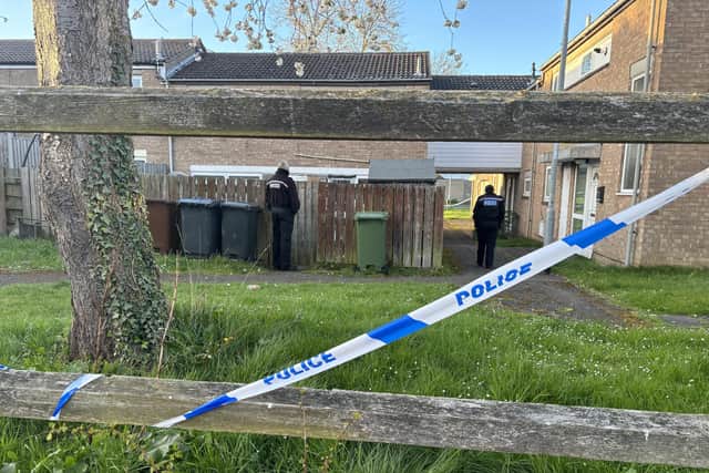 The scene of a stabbing in Corby on Monday night. Image: National World