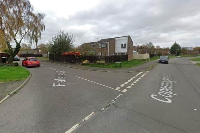 The incident happened at about 6.40pm in Copenhagen Road, Corby