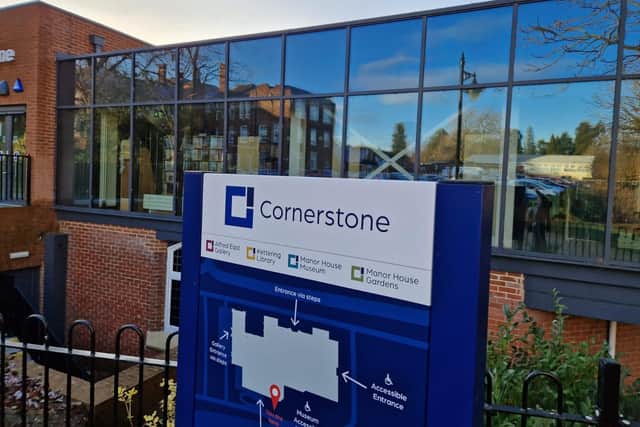 Cornerstone's community space and cafe will be used as a temporary library/National World